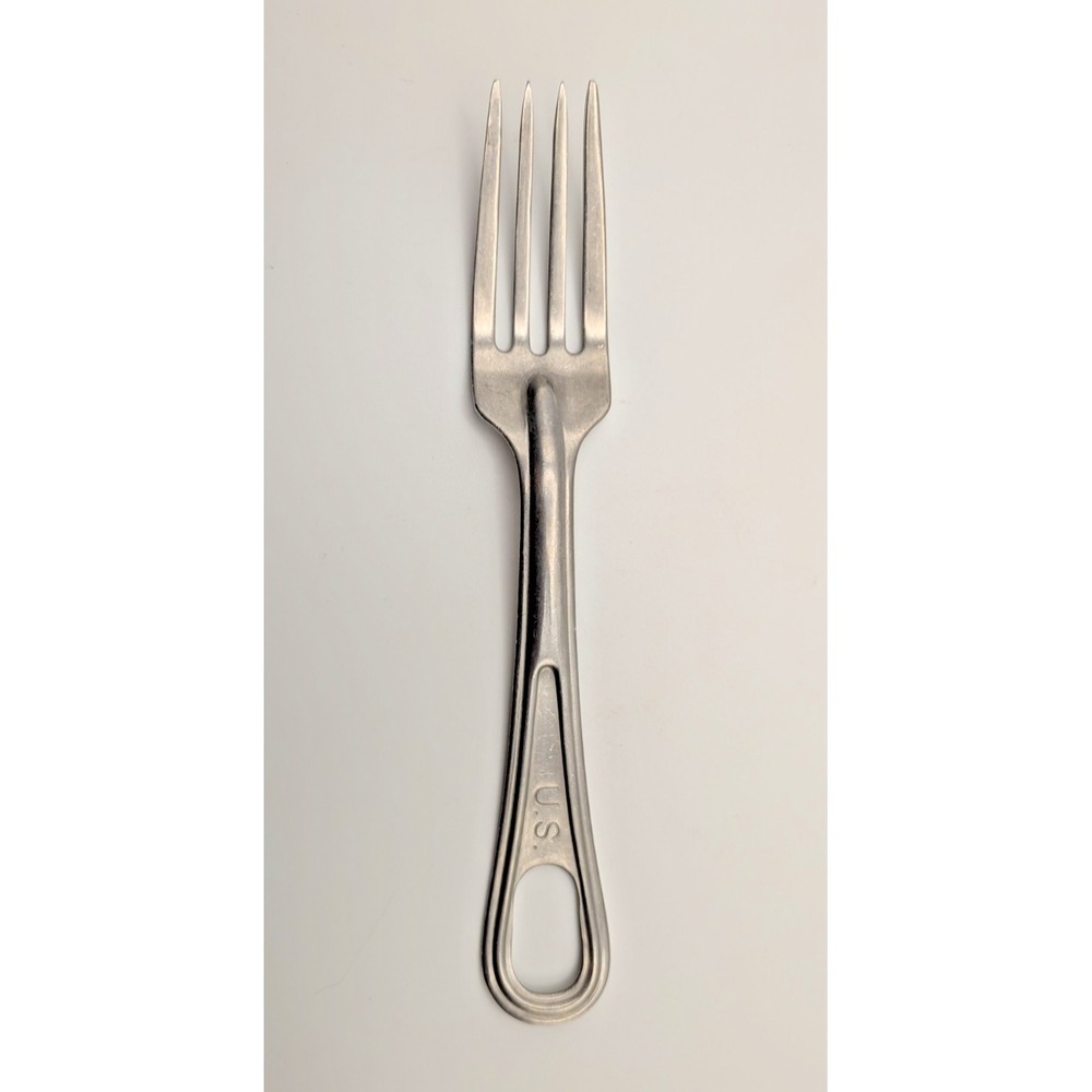 Vintage WWII US Military UCCO Stainless Steel Mess Hall Fork Utica Cutlery Co